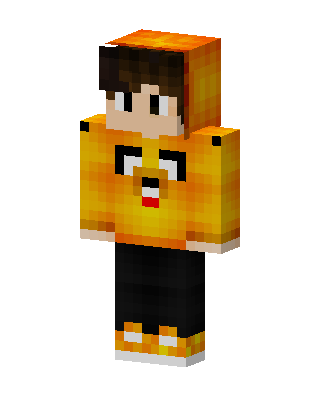 Orange Hoodie Boy Minecraft skin