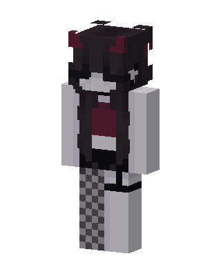 Black Student Girl skin, 3D preview