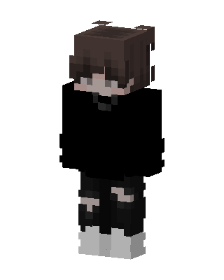 Shadow Hoodie Boy skin, 3D preview