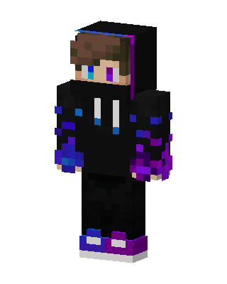 Dual Flame Hoodie Minecraft e-boy skin