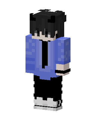 Blue Hoodie Demon skin, 3D preview