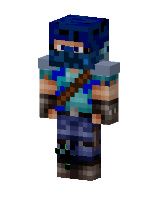Blue Ninja skin, 3D preview
