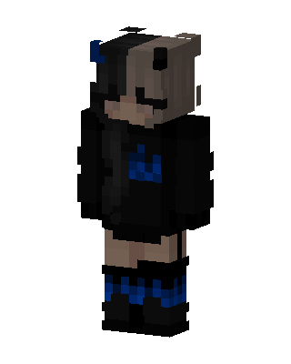 Black Gamer Boy skin, 3D preview