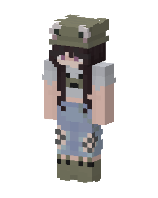 Frog Hat Girl Minecraft skin