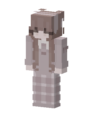 Cozy Plaid Girl skin, 3D preview