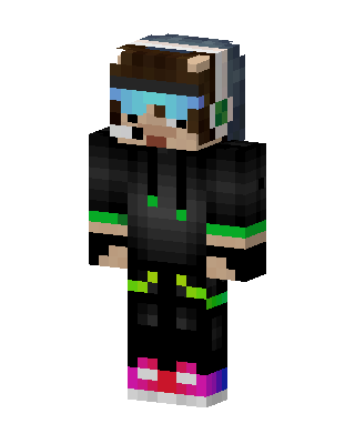 Neon Gamer Minecraft skin