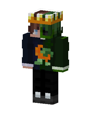 Creeper Hoodie Crown Minecraft green skin