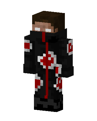 Herobrine Akatsuki skin, 3D preview