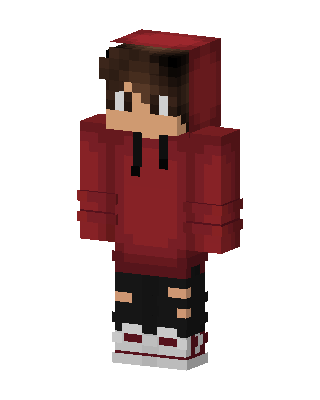 Red Hoodie Boy Minecraft skin