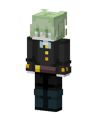 Black Student Boy skin, 3D preview