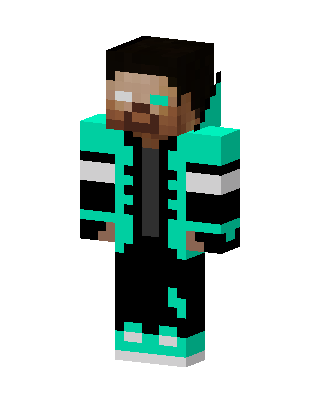 Cyan Herobrine Minecraft skin