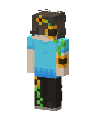 Sunflower Boy skin, 3D preview