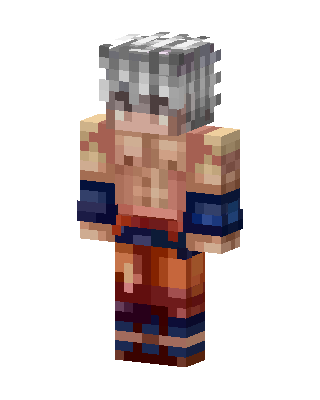 Ultra Instinct Goku skin, 3D preview