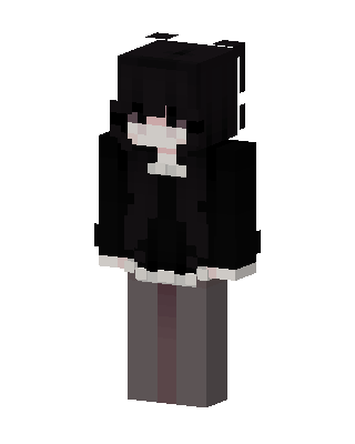 Black Goth Girl Minecraft anime skin