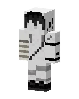 Monochrome Ninja skin, 3D preview