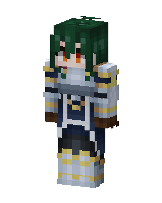 Green Haired Knight Minecraft skin