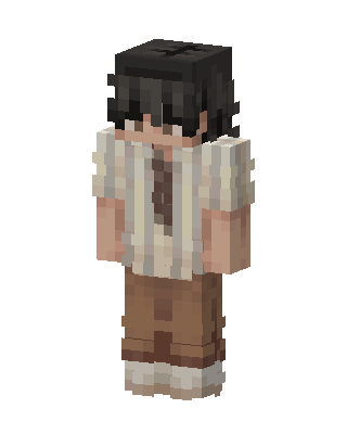 White Student Boy skin, 3D preview
