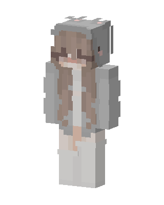 Bunny Hoodie Girl skin, 3D preview