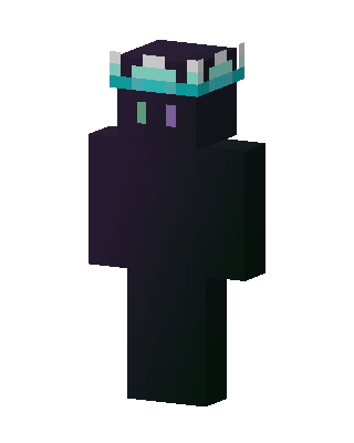 Crowned Enderman skin, 3D preview
