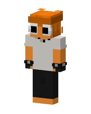 Orange Goggle Eyes skin, 3D preview