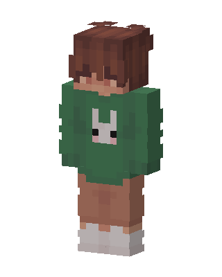 Green Bunny Girl skin, 3D preview