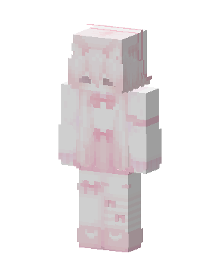 Pink Bow Girl skin, 3D preview