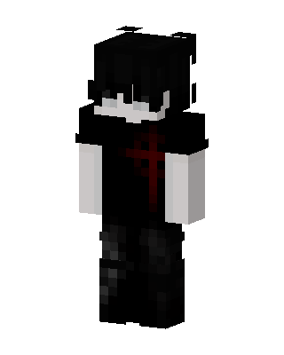 Crimson Cross Emo skin, 3D preview