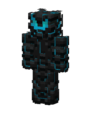 Cyan Void Knight Minecraft skin