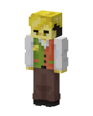 Lab Coat Vest skin, 3D preview