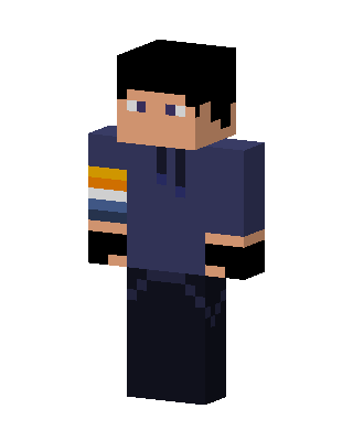 Pride Hoodie Boy skin, 3D preview