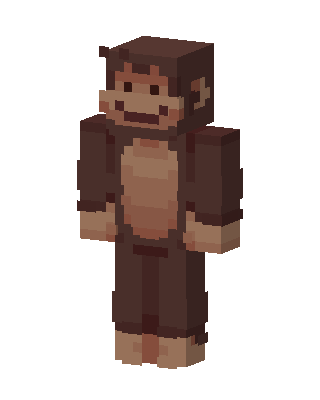 Monkey Onesie skin, 3D preview