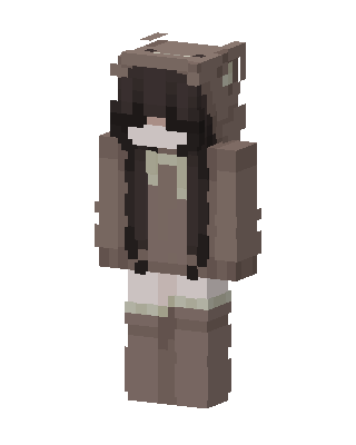 Bear Hoodie Girl skin, 3D preview