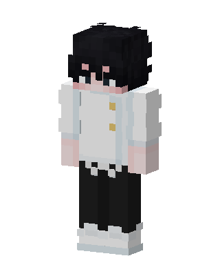 Messy Hair Student skin, 3D preview