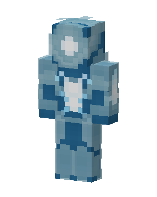 Blue Masked Hero skin, 3D preview