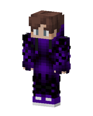 Purple Emo Boy skin, 3D preview