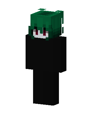 Green Hair Shadow skin, 3D preview