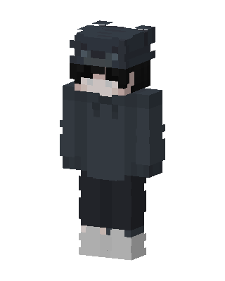 Black Masked Player Boy skin, 3D preview