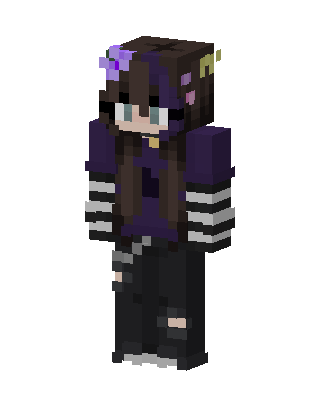 Purple Goth Girl Minecraft e-girl skin