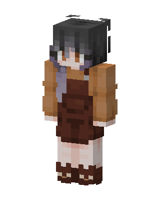 Autumn Pinafore skin, 3D preview