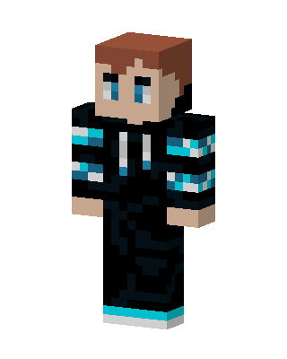 Cyan Tech Hoodie skin, 3D preview