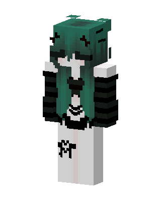 Teal Anime Girl Minecraft skin