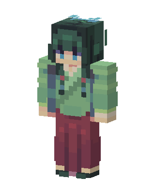 Mossy Maiden skin, 3D preview