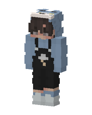 Blue Player Girl skin, 3D preview
