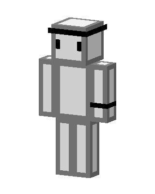White Headband Bot skin, 3D preview
