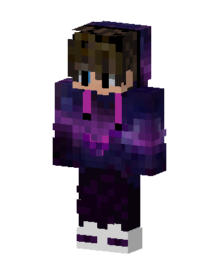 Purple Hoodie Boy Minecraft e-boy skin