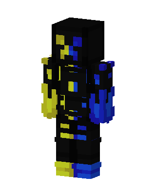 Yellow Blue Shadow skin, 3D preview