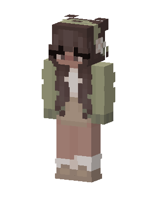 Cozy Sage Girl skin, 3D preview