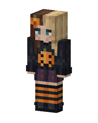 Pumpkin Girl skin, 3D preview