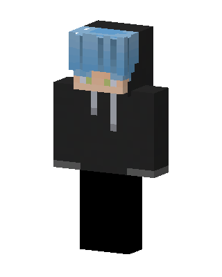Blue Hair Hoodie Minecraft skin