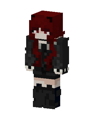 Black Anime Girl skin, 3D preview